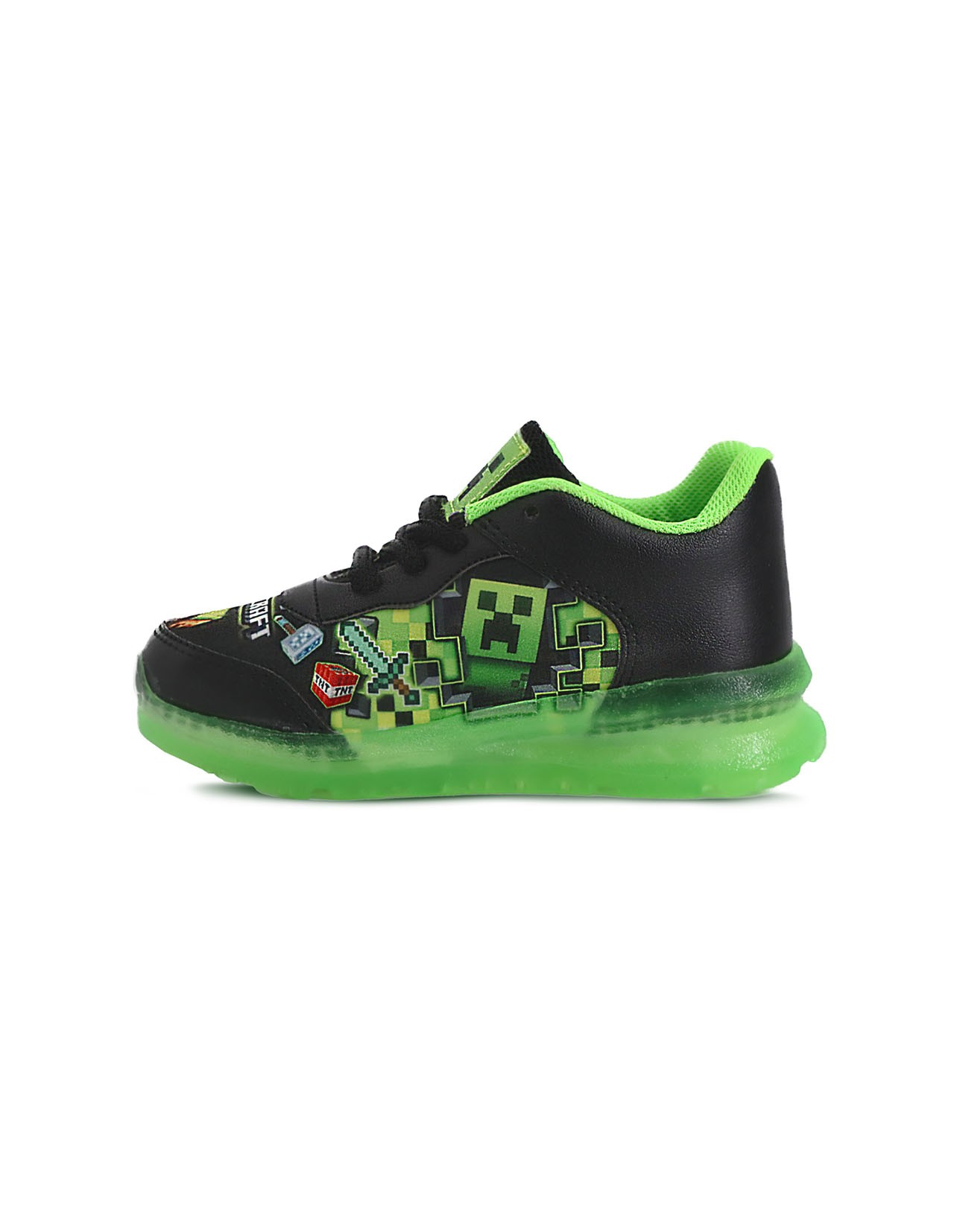 Tenis Generica Minecraft Con Luces Para Niño
