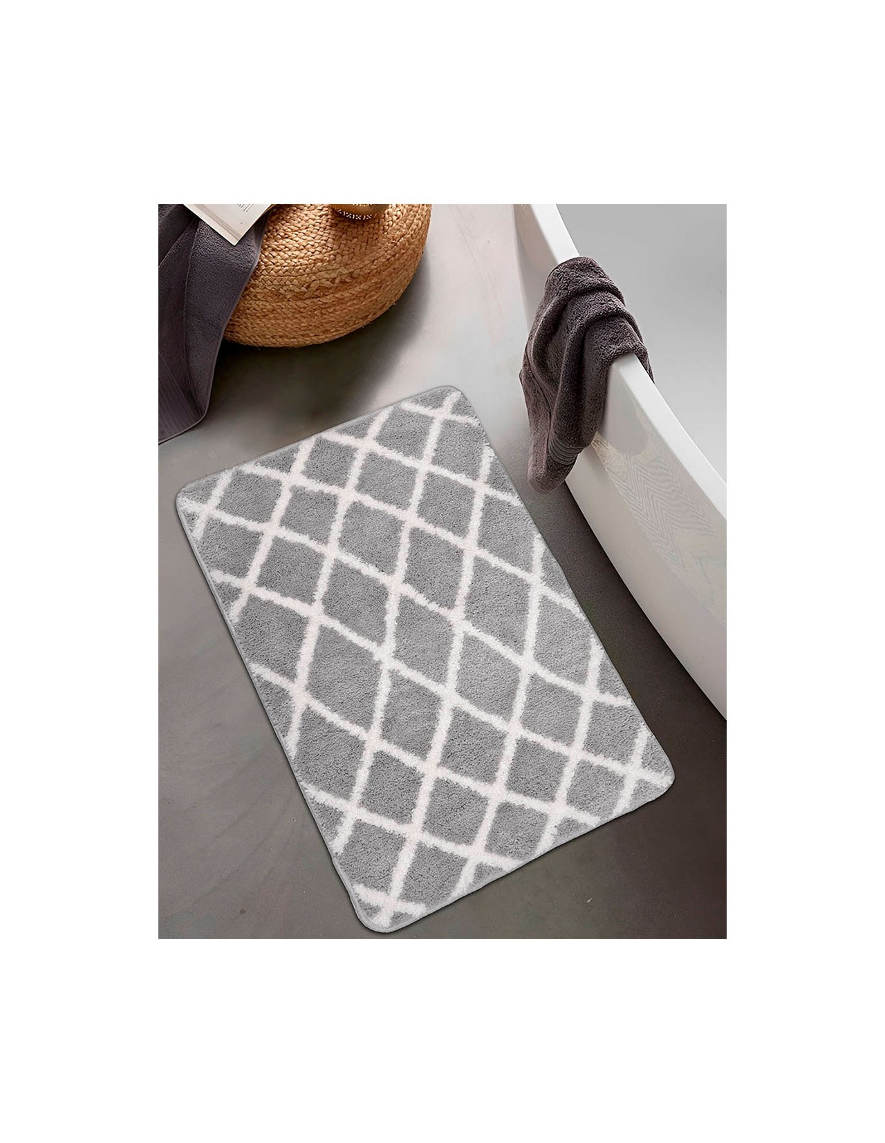 Tapete de Baño Coprire Velonni Gris
