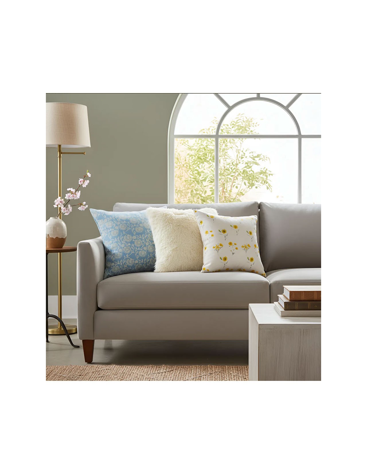 Set de 3 Cojines Coprire Premium 45cm Beige