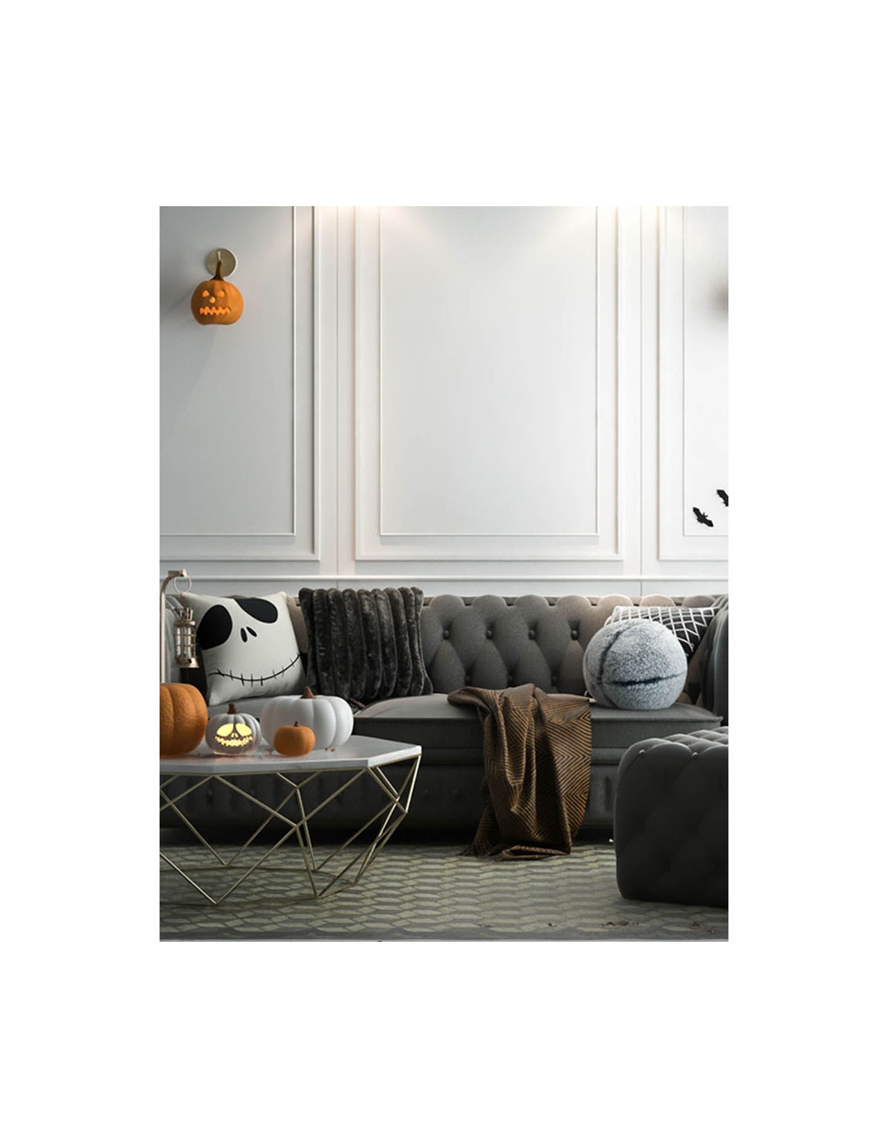 Set de 3 Cojines Decorativos Coprire Halloween