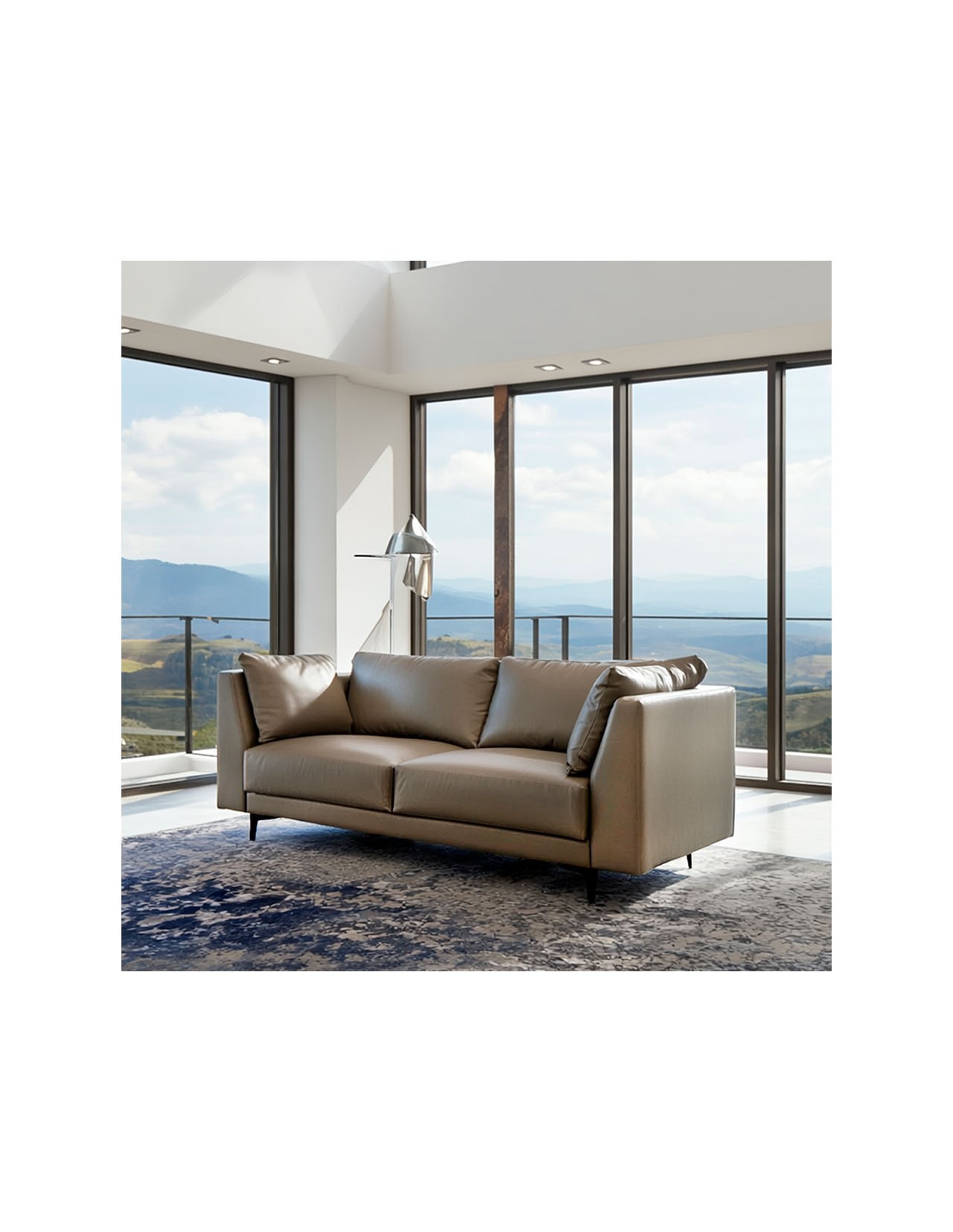 Sillón Coprire 2 Plazas Moderno Irons Olivo