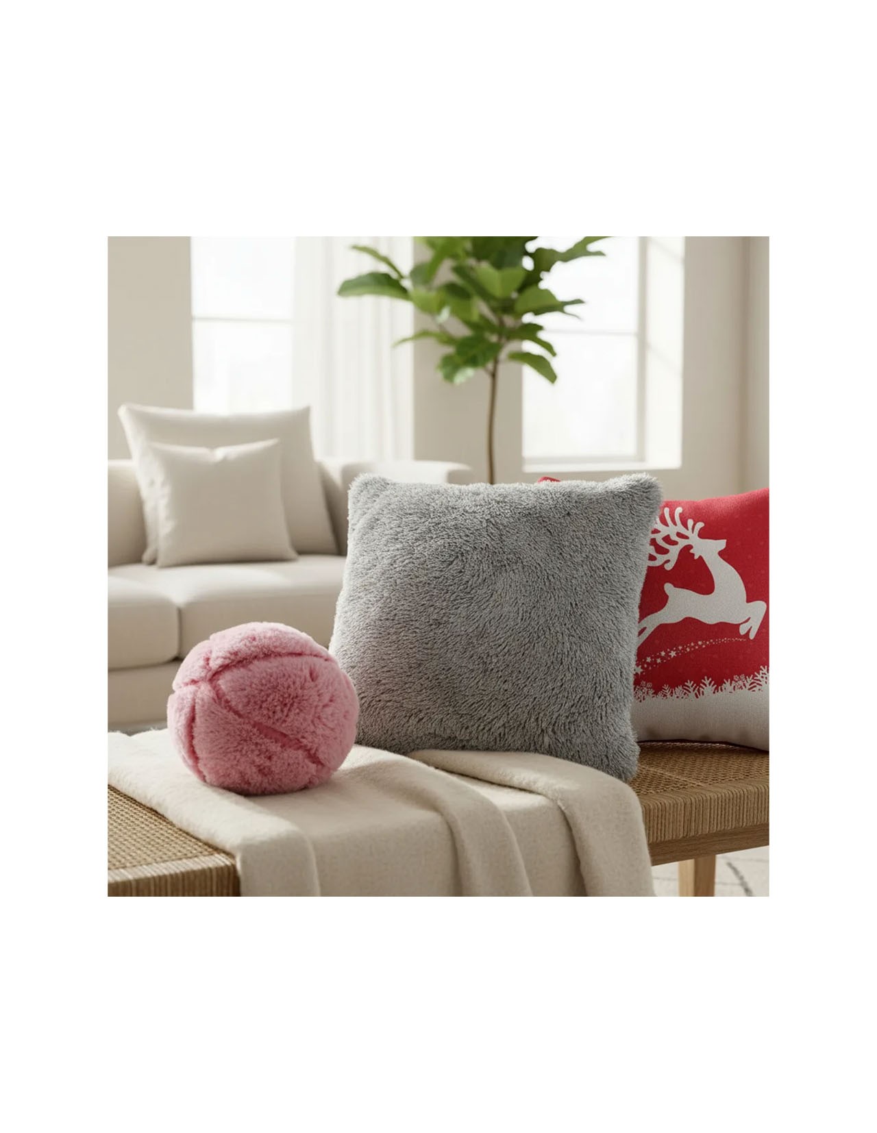 Set de 3 Cojines Decorativos Navideños