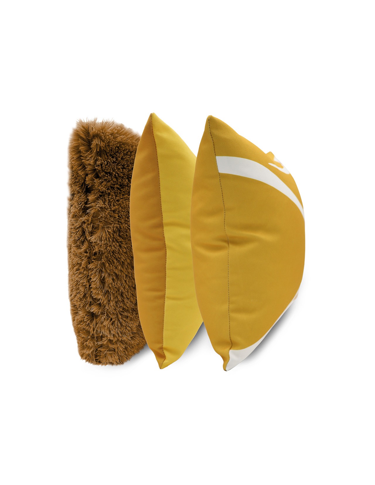 Set de 3 Cojines Coprire 45 cm Dorado