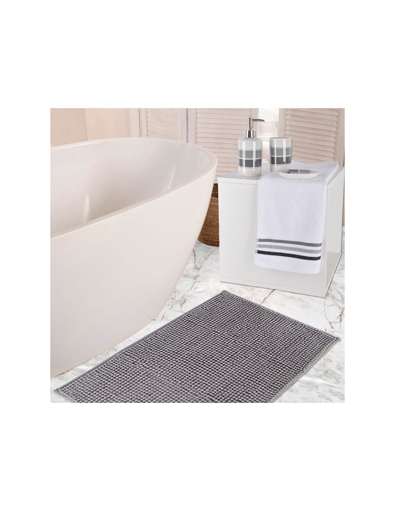 Set de baño Coprire Crisolla Gris