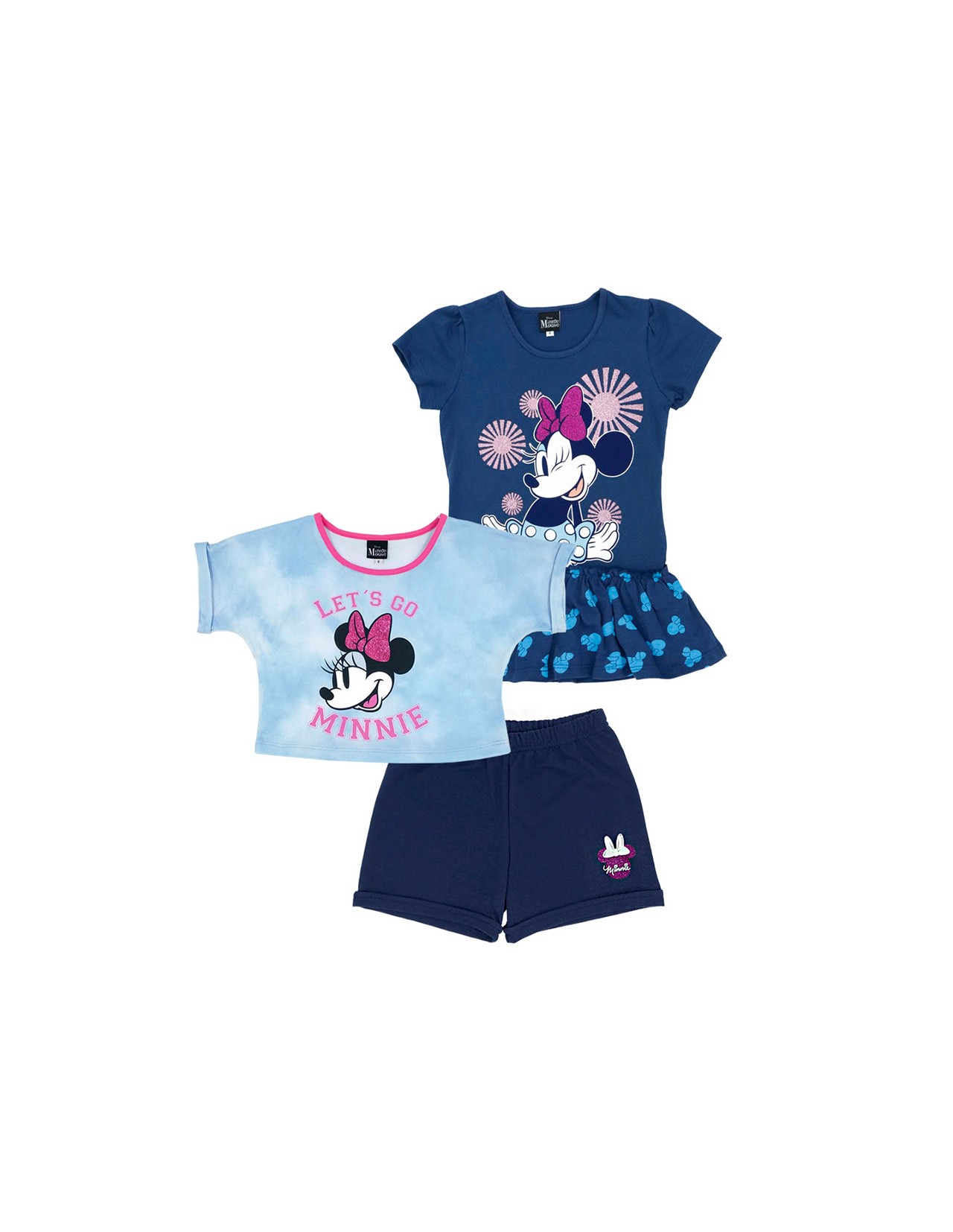 Conjunto Casual Disney Minnie Mouse 3 piezas para niña