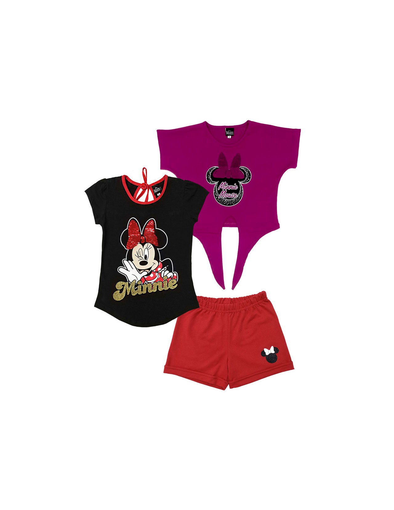 Conjunto Casual Disney Minnie Mouse 3 piezas para niña