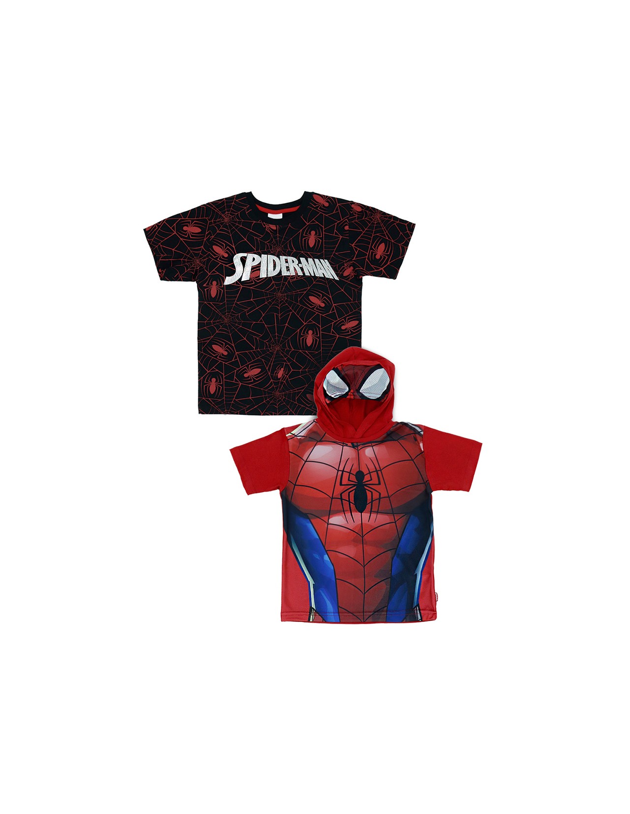Set 2 Playeras Disfraz Marvel Spider-man Rojo para niño