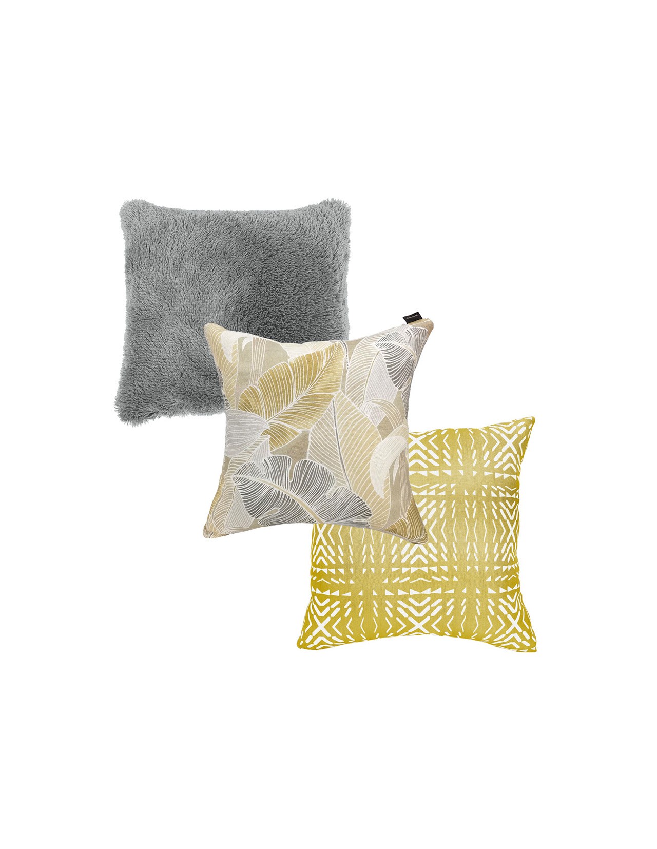 Set de 3 Cojines Coprire 45 cm Amarillo