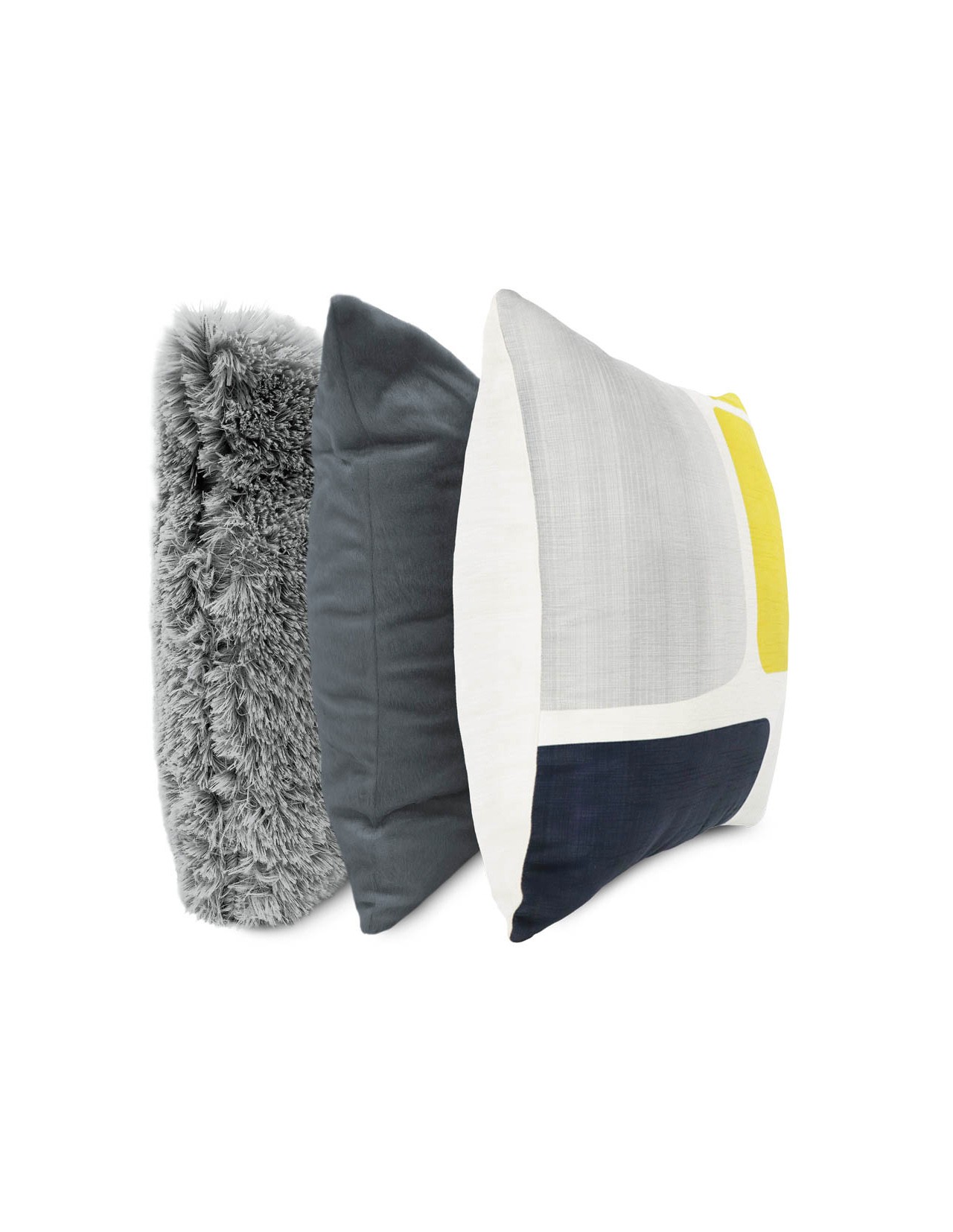 Set de 3 Cojines Coprire 45 cm Gris Oxford