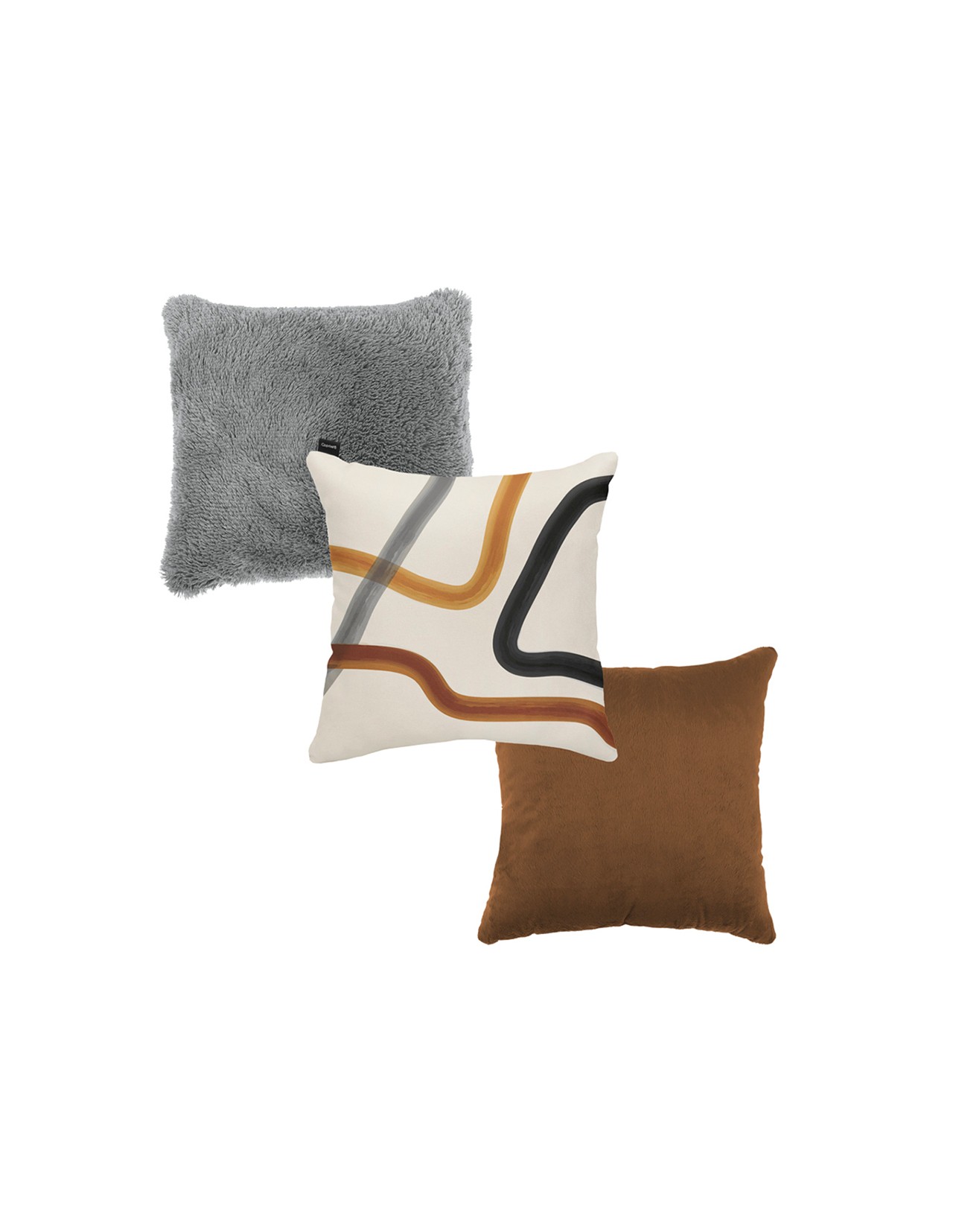 Set de 3 Cojines Coprire 45 cm Beige
