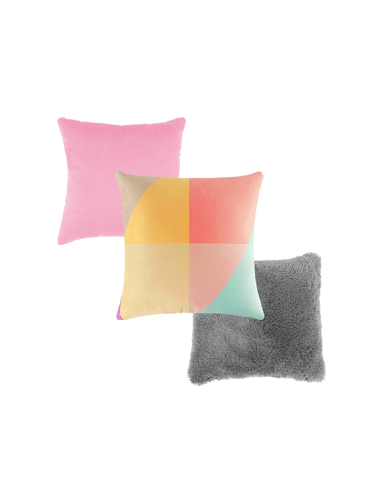 Set de 3 Cojines Coprire 45 cm Coral
