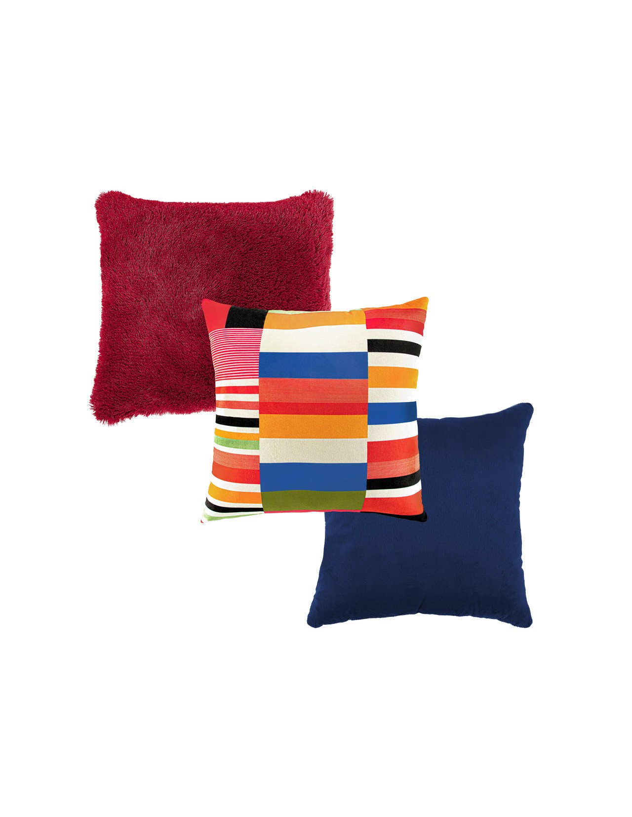 Set de 3 Cojines Coprire 45 cm Rojo Claro