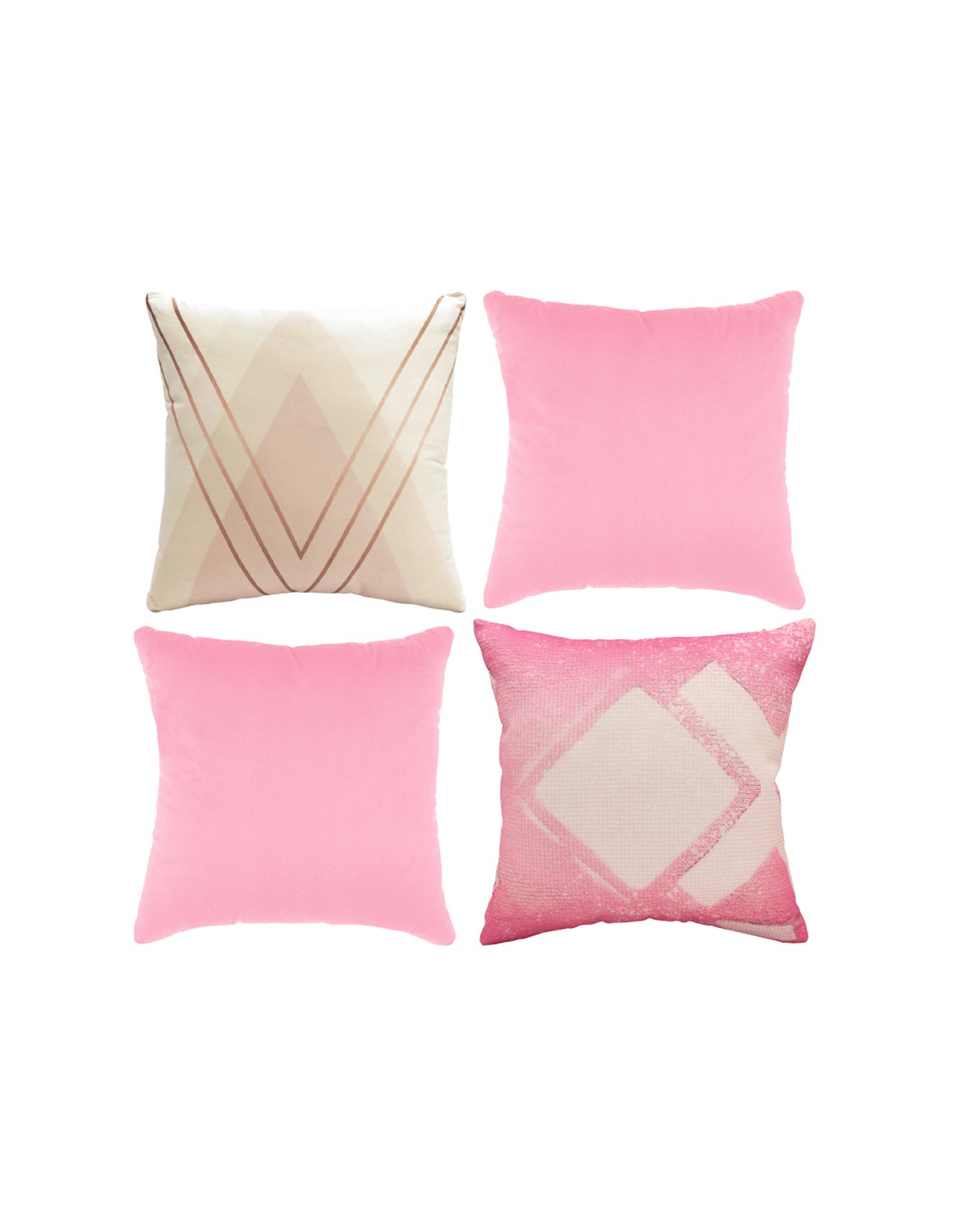Set de 4 Cojines Coprire 45 cm Rosa
