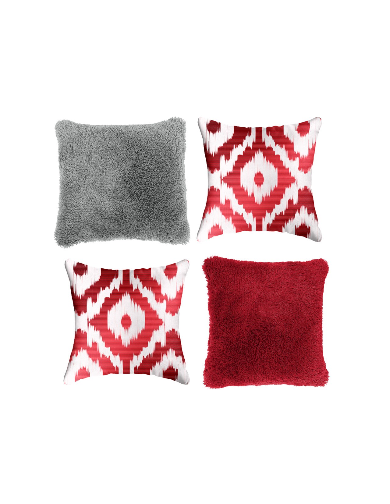 Set de 4 Cojines Coprire 45 cm Rojo
