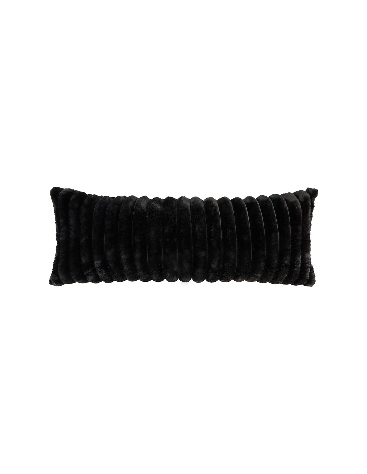 Body Pillow Coprire Peluche Acanalado Negro
