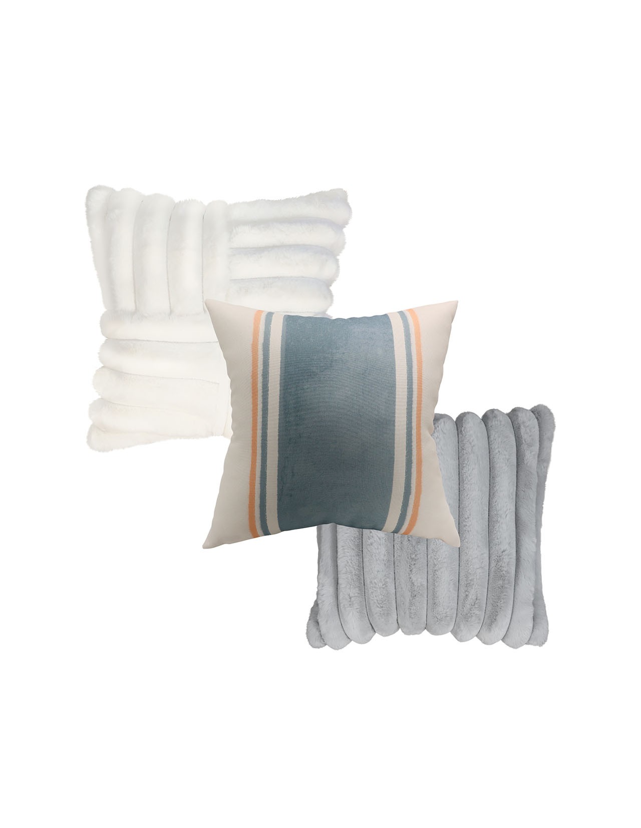 Set de 3 Cojines Coprire Premium Gris Claro