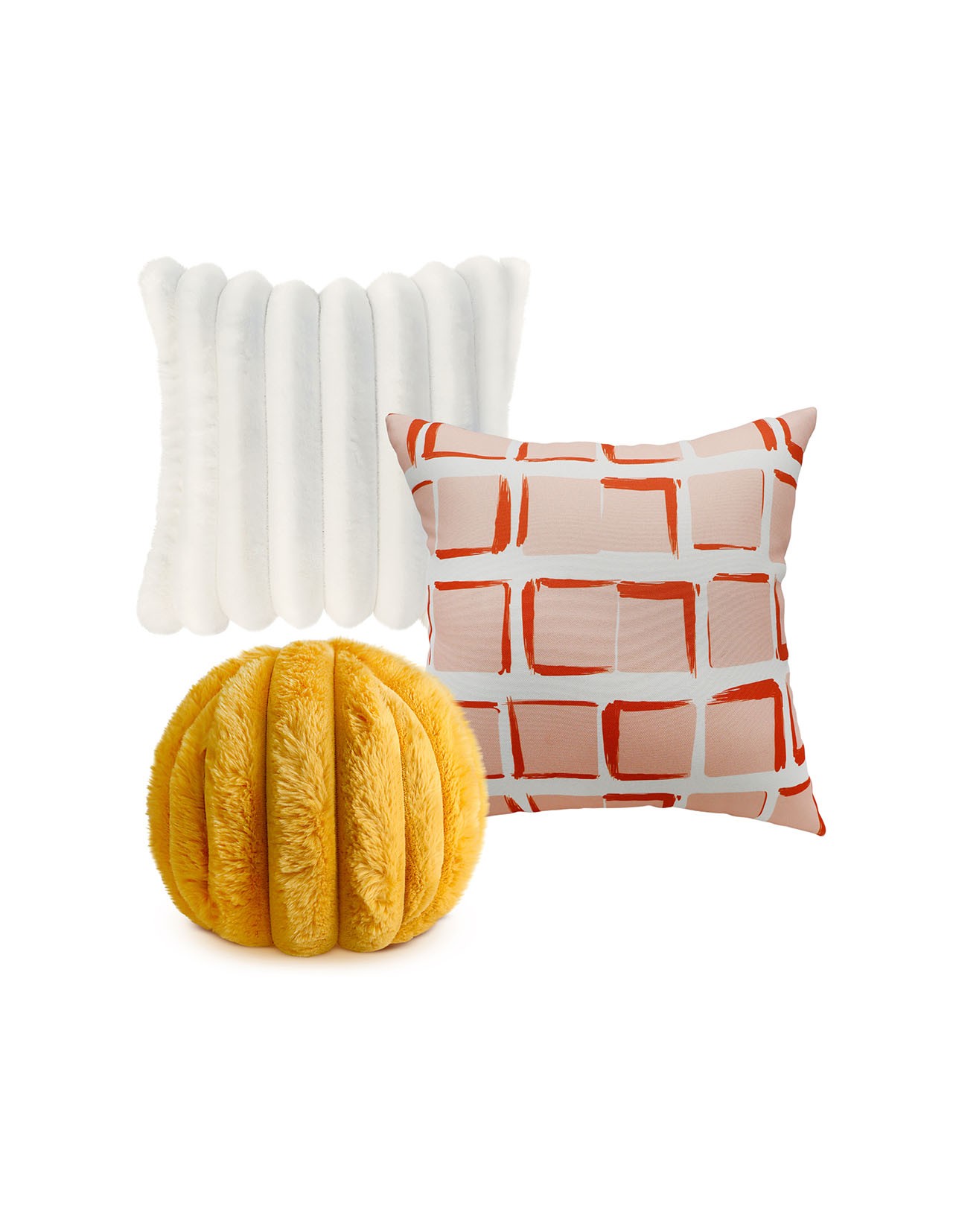 Set de 3 Cojines Coprire Premium 45cm Coral