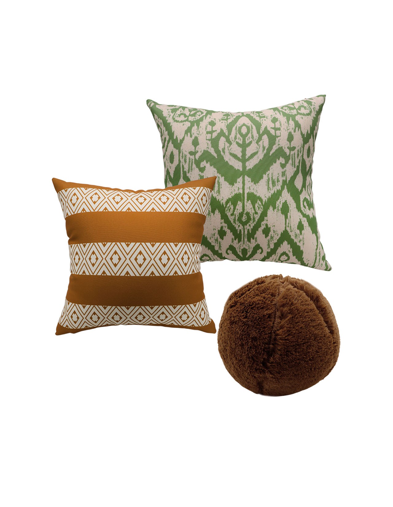 Set de 3 Cojines Coprire Premium 45cm Verde Claro