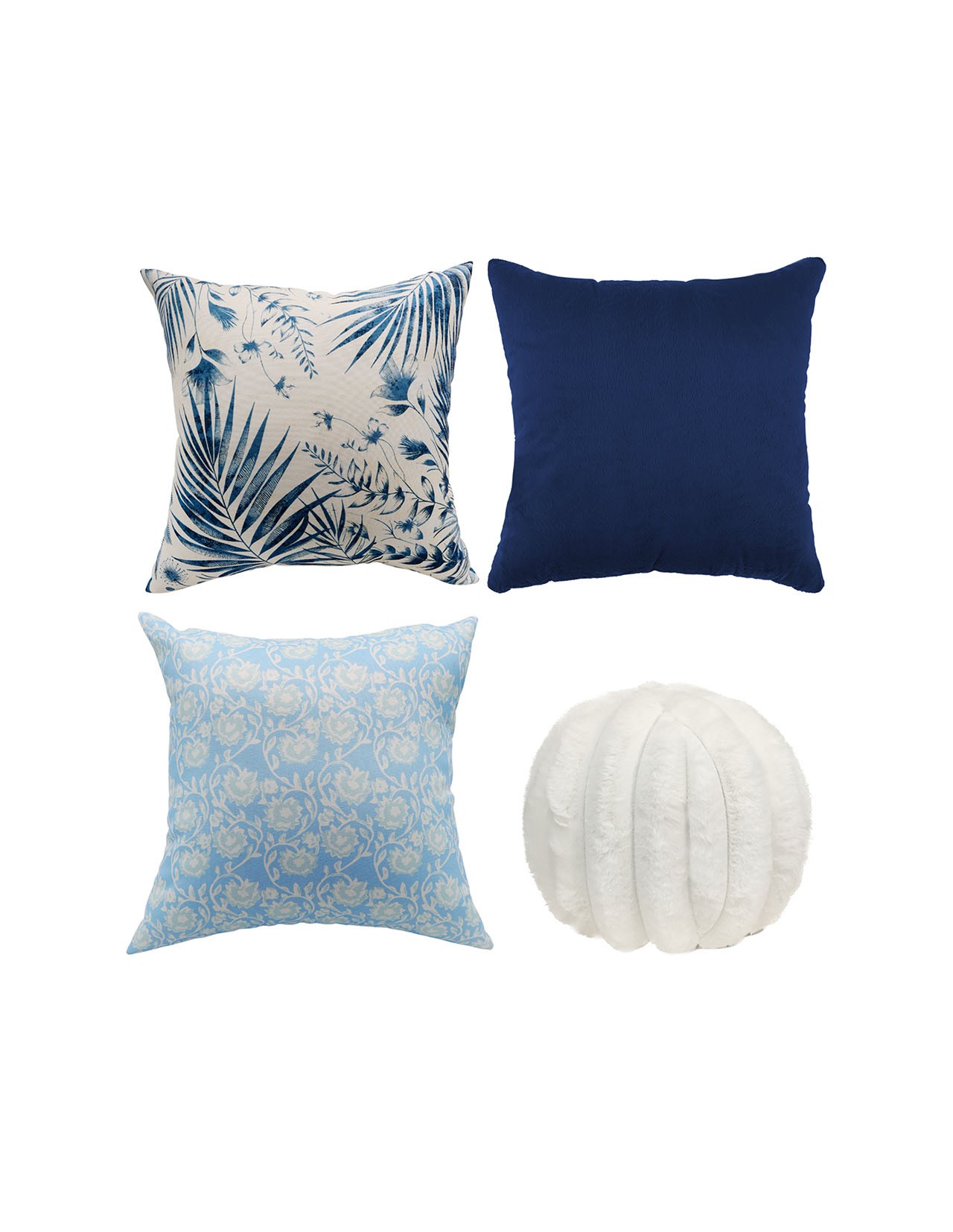 Set de 4 Cojines Coprire Premium 45cm Azul Claro