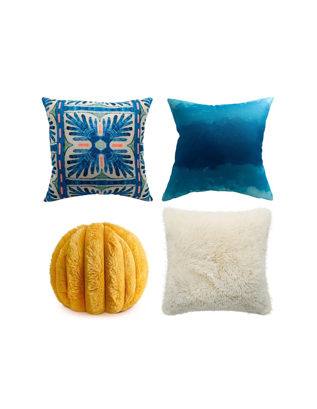 Set de 4 Cojines Coprire Premium 45cm Azul Celeste