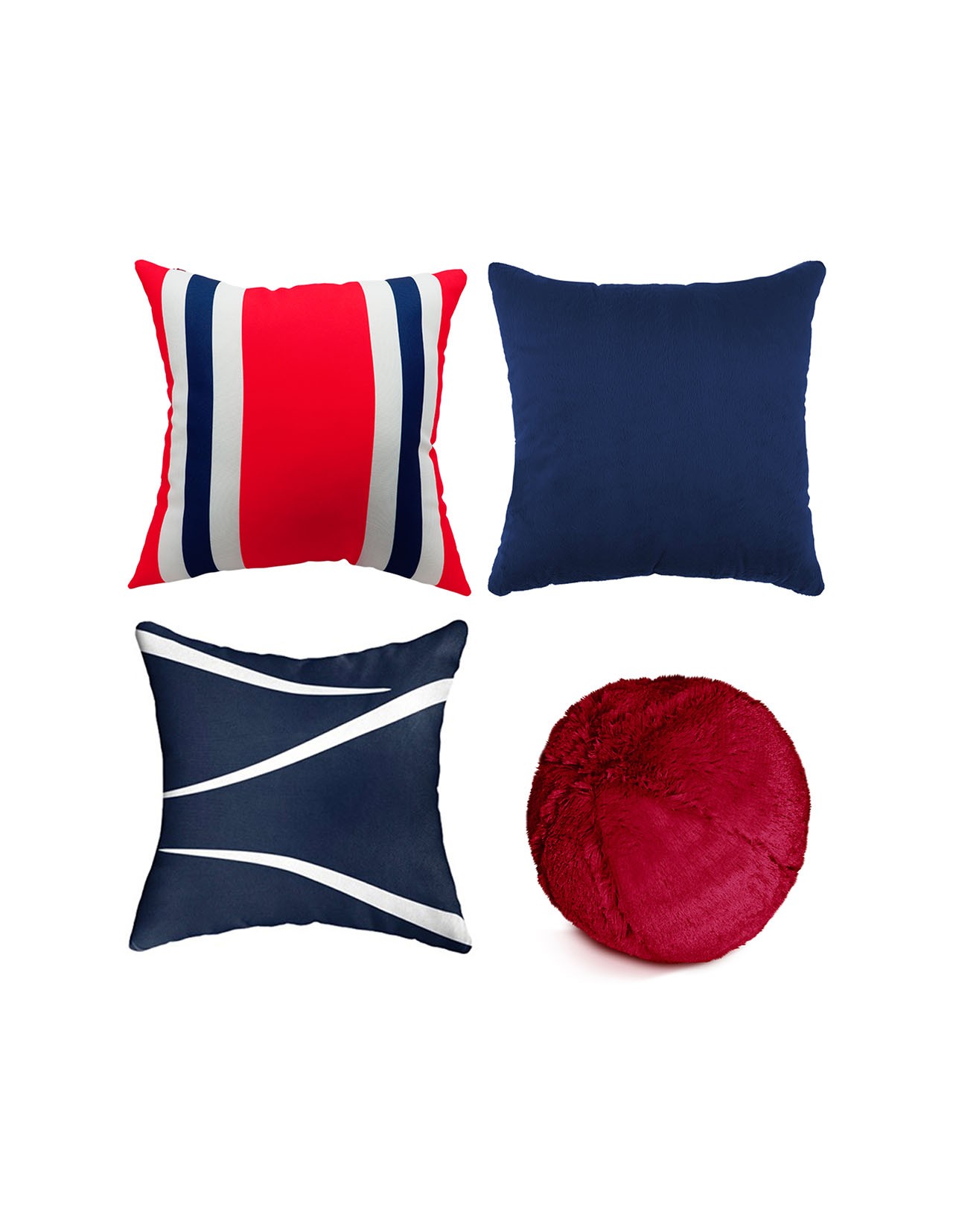 Set de 4 Cojines Coprire Premium 45cm Rojo