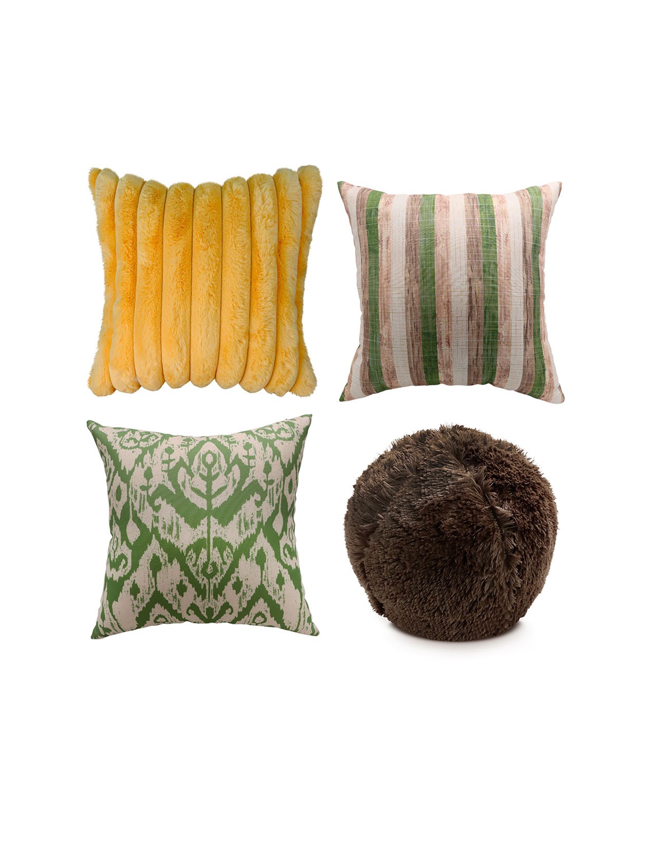 Set de 4 Cojines Coprire Premium 45cm Verde Medio