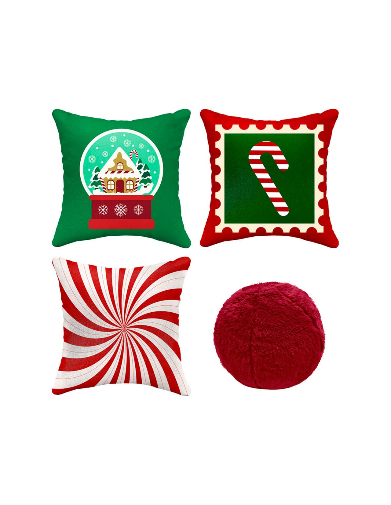 Set de 4 Cojines Decorativos Navideños