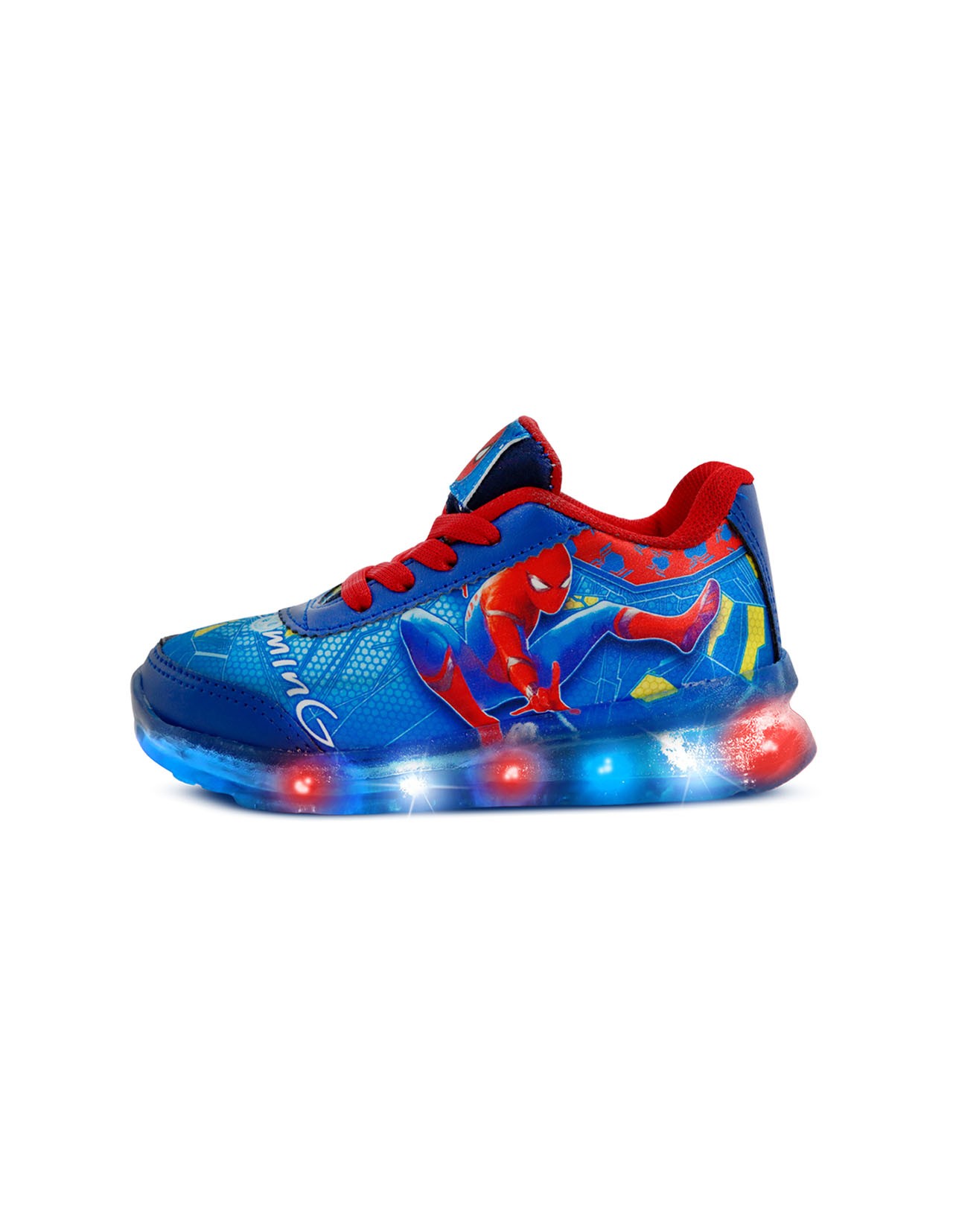 Tenis Generica Spider-man Con Luces Para Niño