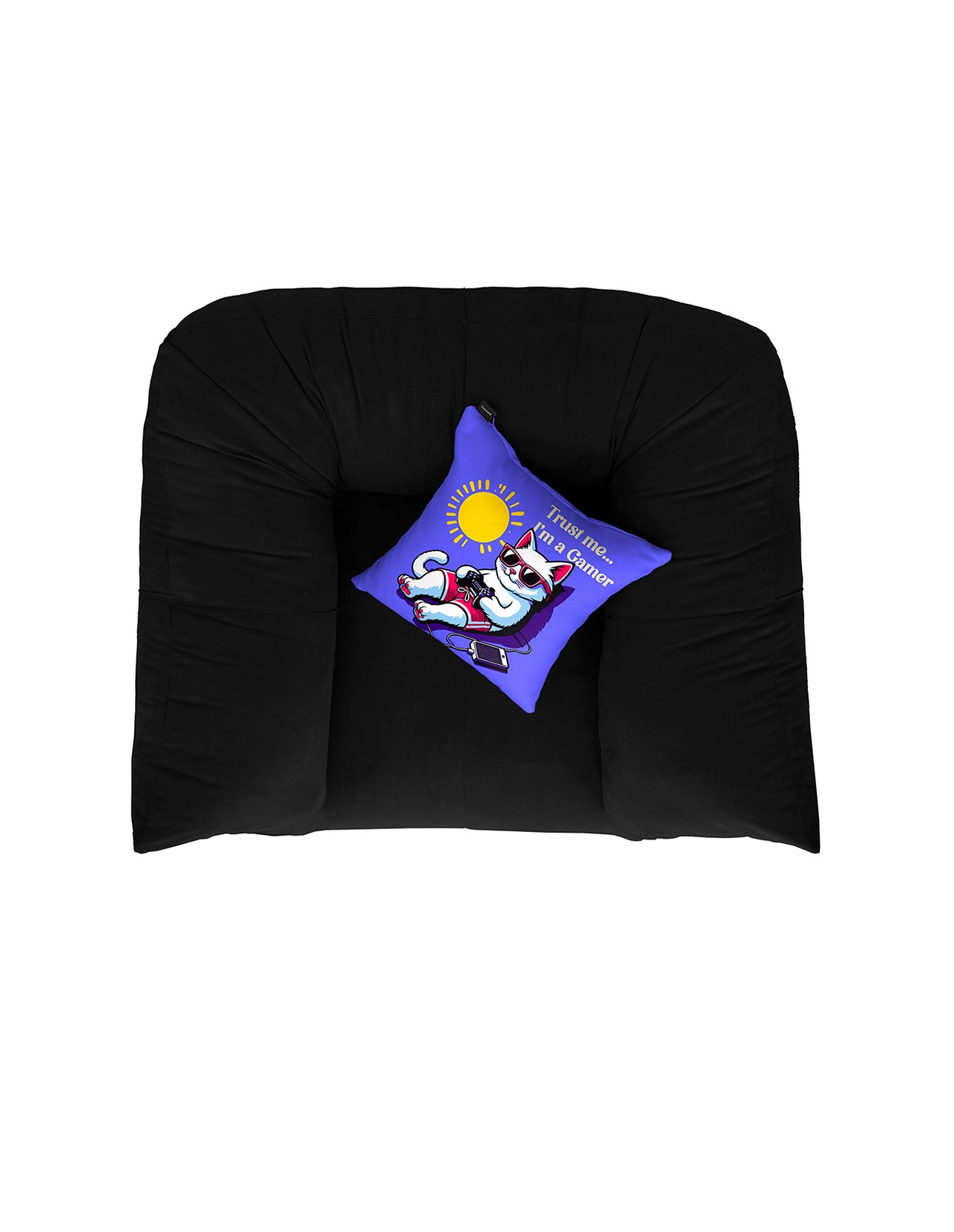 Puff Sacoos Grande Sillón Individual Negro Adulto