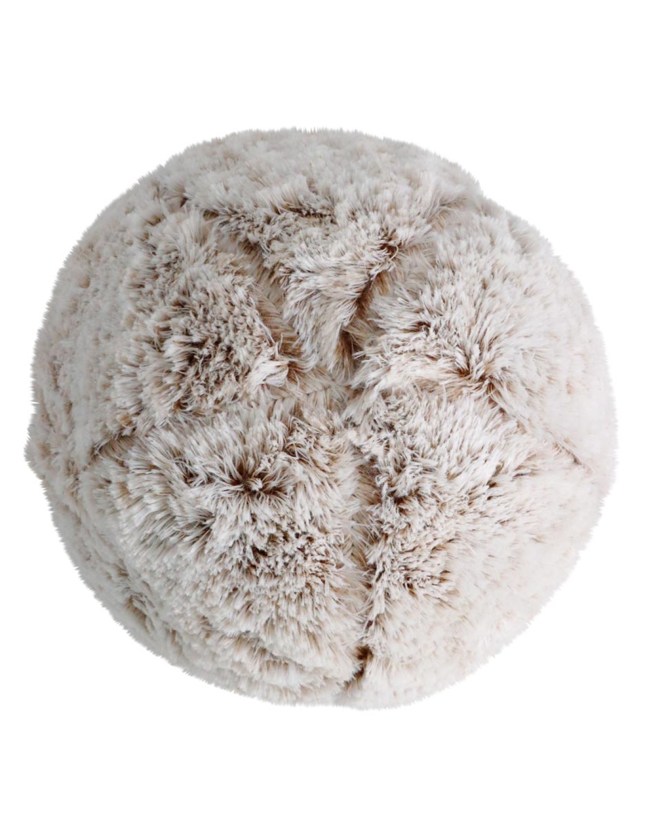 Set 2 Cojines Coprire Esfera Peluche 30cm Café Jaspe